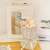Handmade woolen knitted handicrafts, home decoration and display, creative gifts, graduation presents, mini knitted woolen bouquets, simulated cream puffs, little chanel-style birthday gifts Item Picture